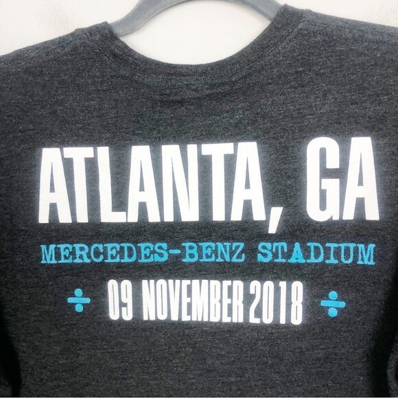 ED SHEERAN | 2018 Concert Tour Tee Dark Gray Atlanta Georgia Unisex Size Medium - Picture 7 of 8